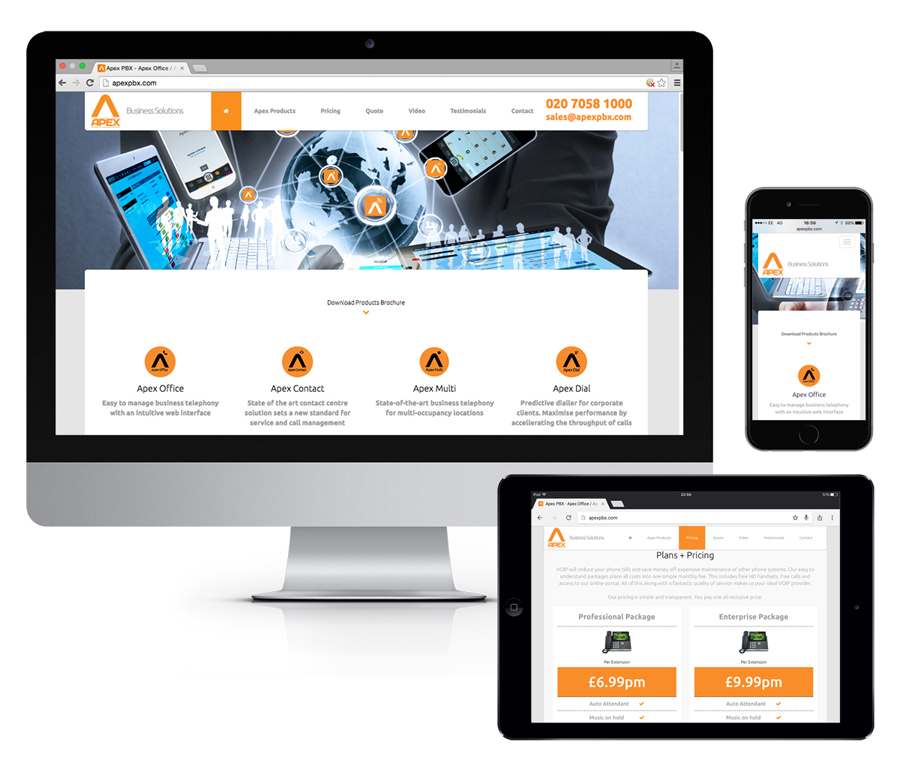 Implementing Apex brand throughout the website